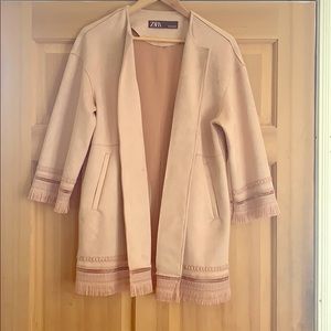 Blush Microsuede Duster Jacket